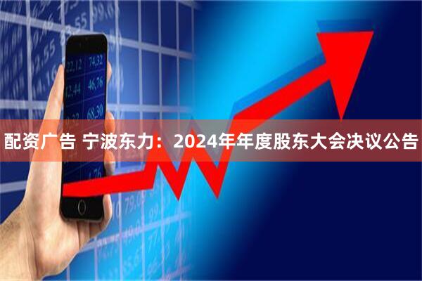 配资广告 宁波东力：2024年年度股东大会决议公告